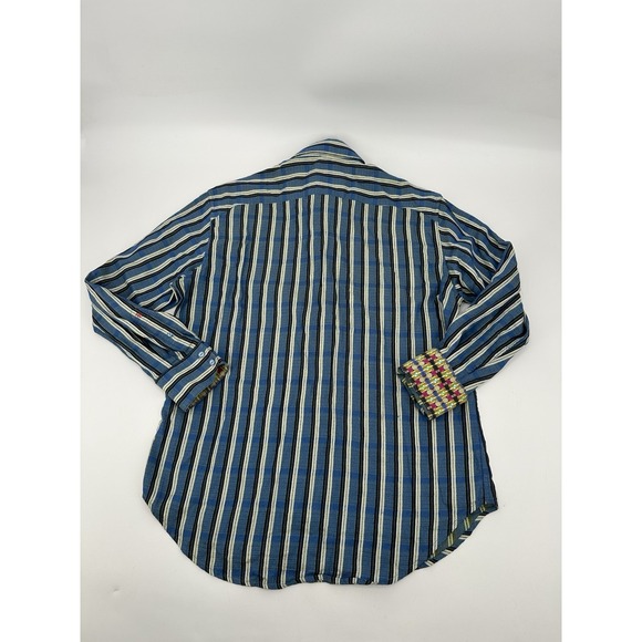 Robert Graham Flip Cuff Long Sleeve Shirt Size Large Knowledge Wisdom Truth - Picture 5 of 7